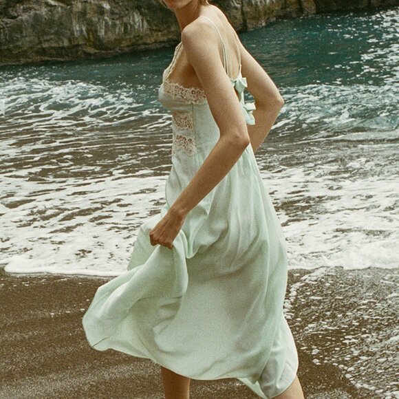 NWT DOEN Venus Dress in Creme De Menthe Size Small - Picture 13 of 13